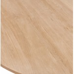 Round design dining table in solid oak VALENTINE (Ø 120 cm) (natural)