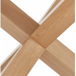 Runder Design-Esstisch In Holz NICOLE (Ø 120 cm) (matt weiß poliert)