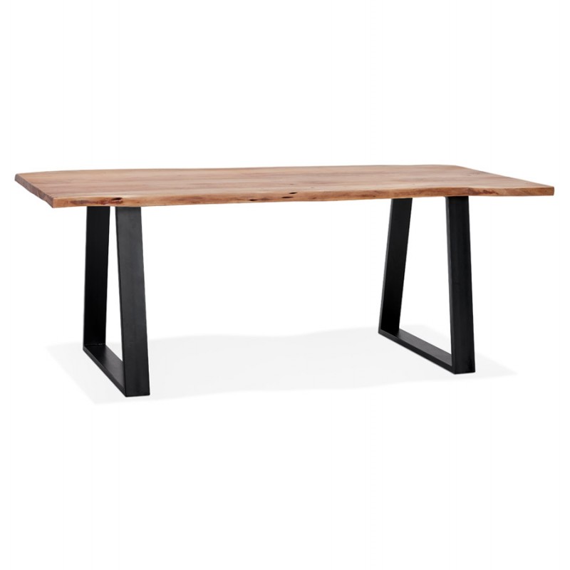 Tavolo da pranzo in legno massello di acacia LANA (95x200 cm) (finitura naturale) - image 60687