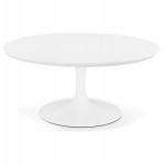 Table basse design ronde pied blanc (Ø 90) MARTHA (blanc)