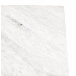 Tavolino in pietra quadrata effetto marmo NICOS (bianco)