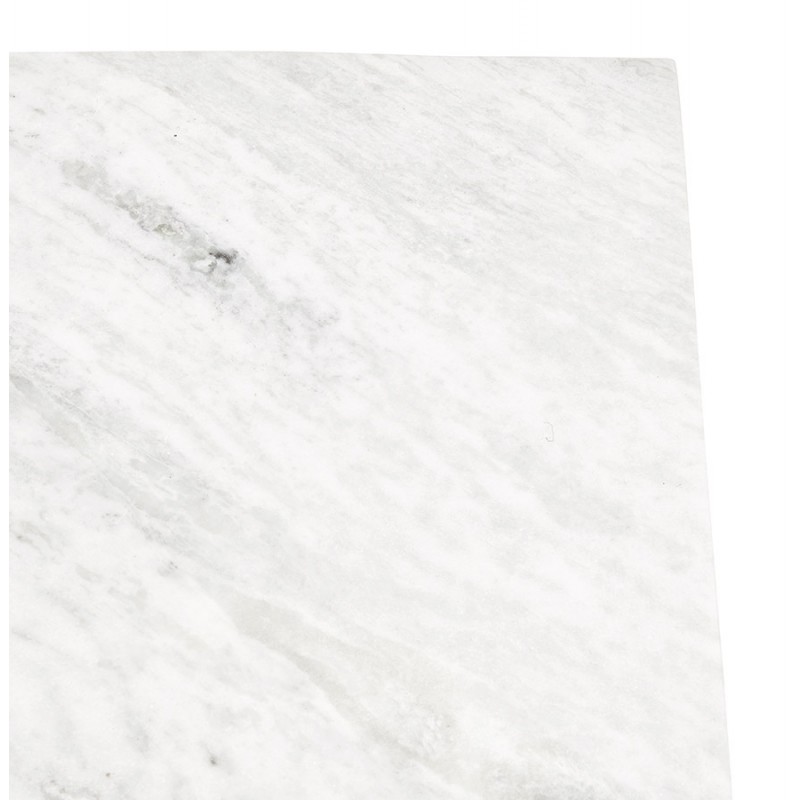 Tavolino in pietra quadrata effetto marmo NICOS (bianco) - image 60756