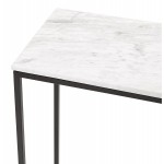 Design console in stone marble effect NICOS (white)