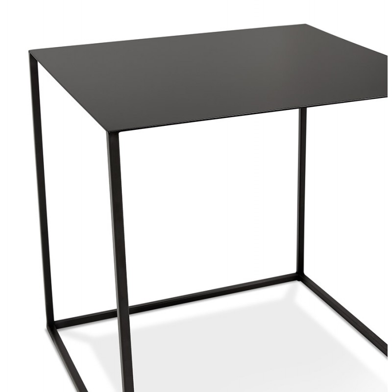 Industrial style metal side table CHARLINE (black) - image 60796