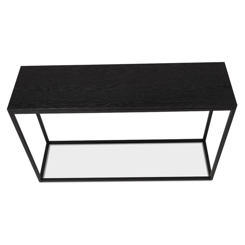 Consola de diseño en madera y metal negro ROSALINE (120x35 cm) (negro) - image 60815