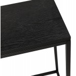 Consola de diseño en madera y metal negro ROSALINE (120x35 cm) (negro)