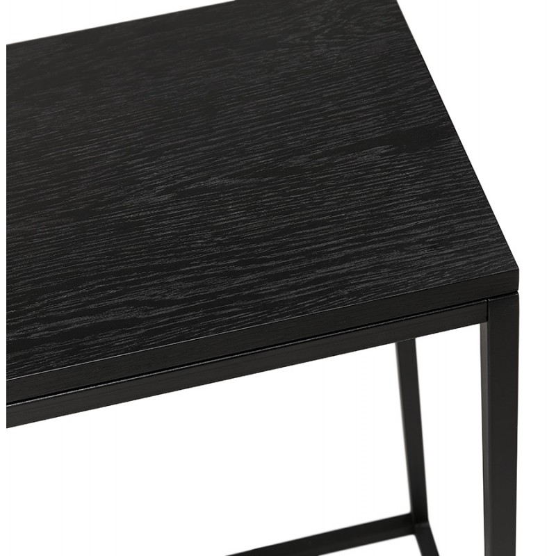 Designkonsole aus Holz und schwarzem Metall ROSALINE (120x35 cm) (schwarz) - image 60817
