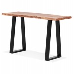 Design console in solid acacia wood and black metal LANA (45x130 cm) (natural)