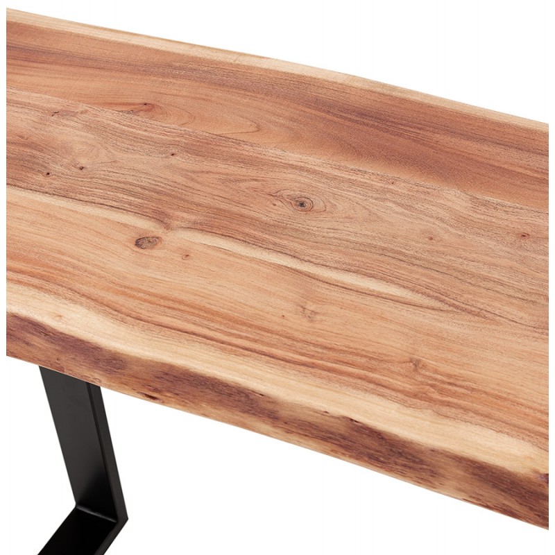Consolle di design in legno massello di acacia e metallo nero LANA (45x130 cm) (naturale) - image 60828