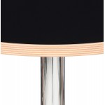 Pie de mesa de diseño redondo metal cromado MAYA (Ø 60 cm) (negro)