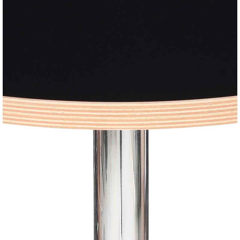 Pie de mesa de diseño redondo metal cromado MAYA (Ø 60 cm) (negro) - image 60835