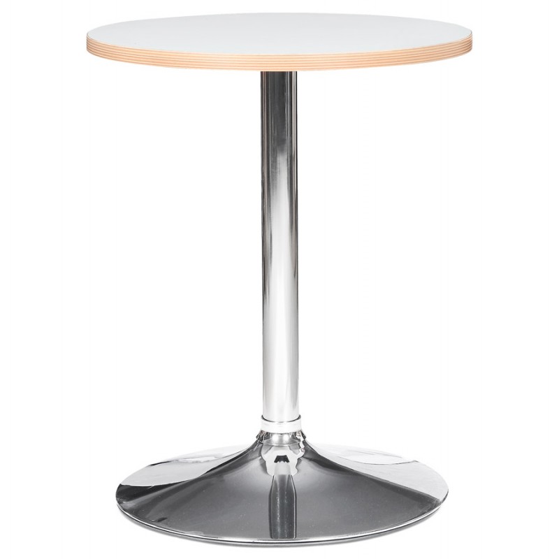 Round design table foot chromed metal MAYA (Ø 60 cm) (white) - image 60836