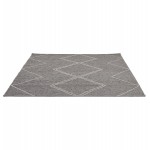 Rectangular design carpet in polypropylene YVAN (200x290 cm) (dark grey)