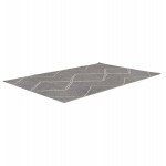 Tappeto rettangolare di design in polipropilene YVAN (200x290 cm) (grigio scuro)