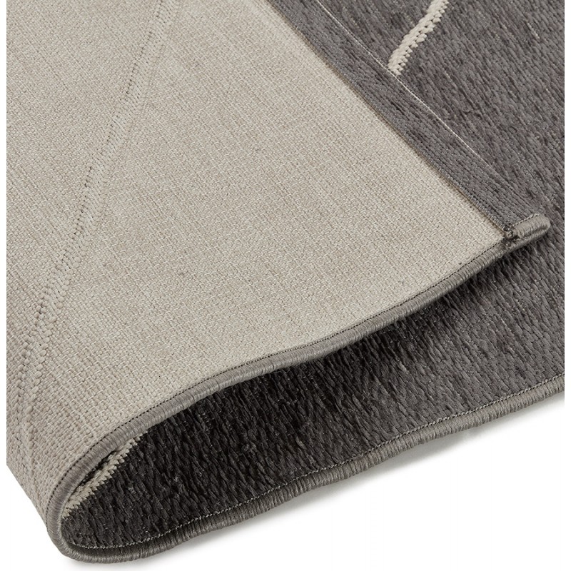 Rectangular design carpet in polypropylene YVAN (200x290 cm) (dark grey) - image 60881