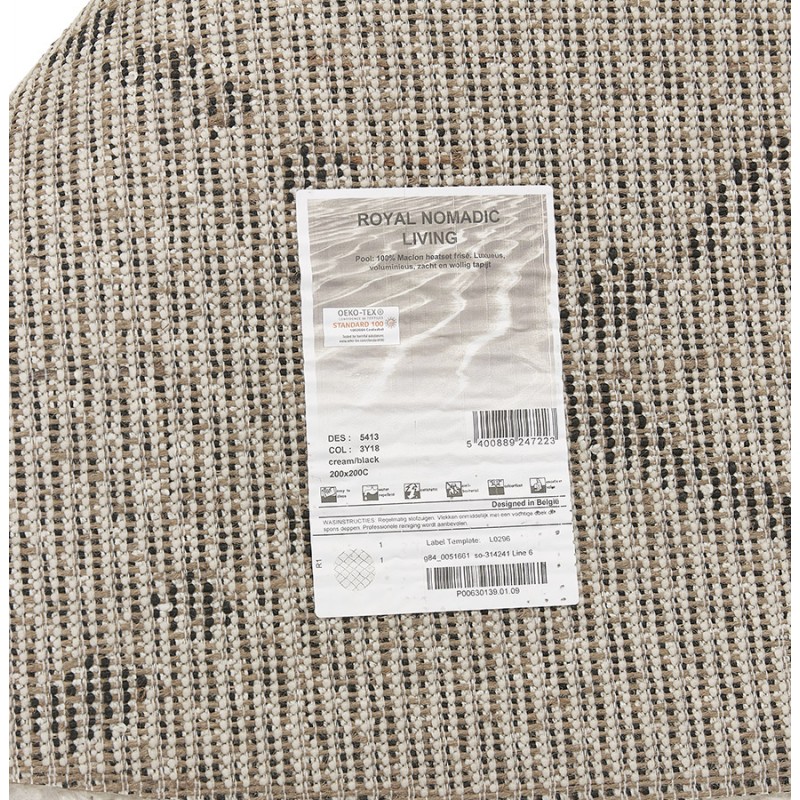 Berber round polypropylene design rug (Ø 200 cm) MAYA (beige) - image 60919