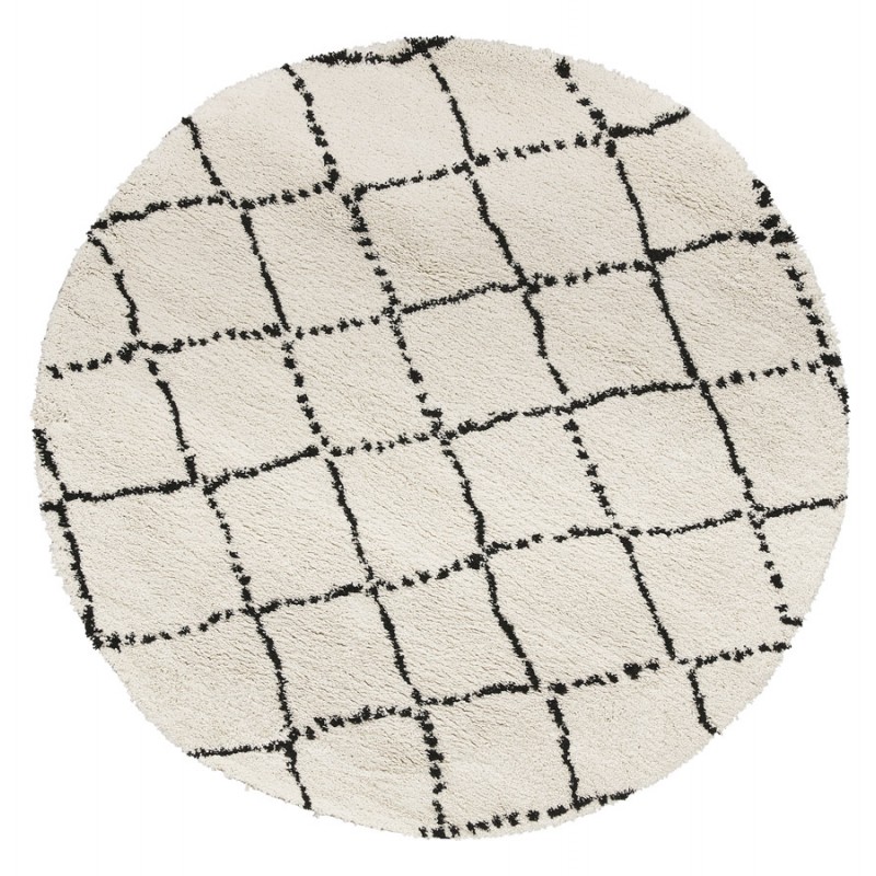 Berber round polypropylene design rug (Ø 160 cm) MAYA (beige) - image 60920