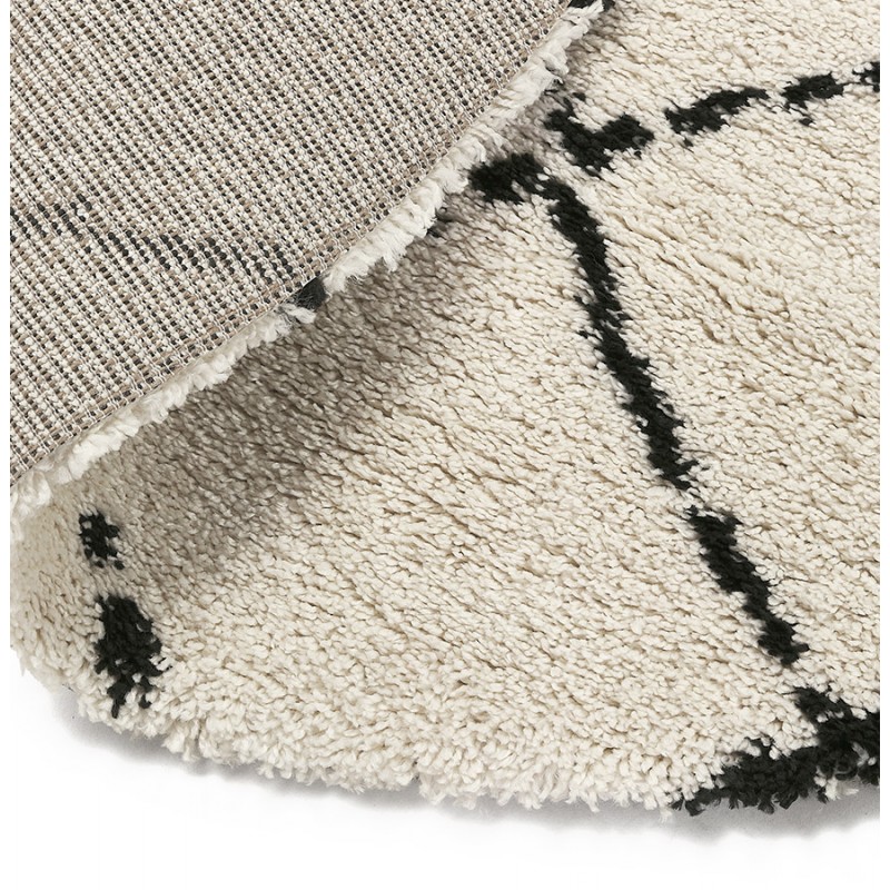 Berber round polypropylene design rug (Ø 160 cm) MAYA (beige) - image 60924