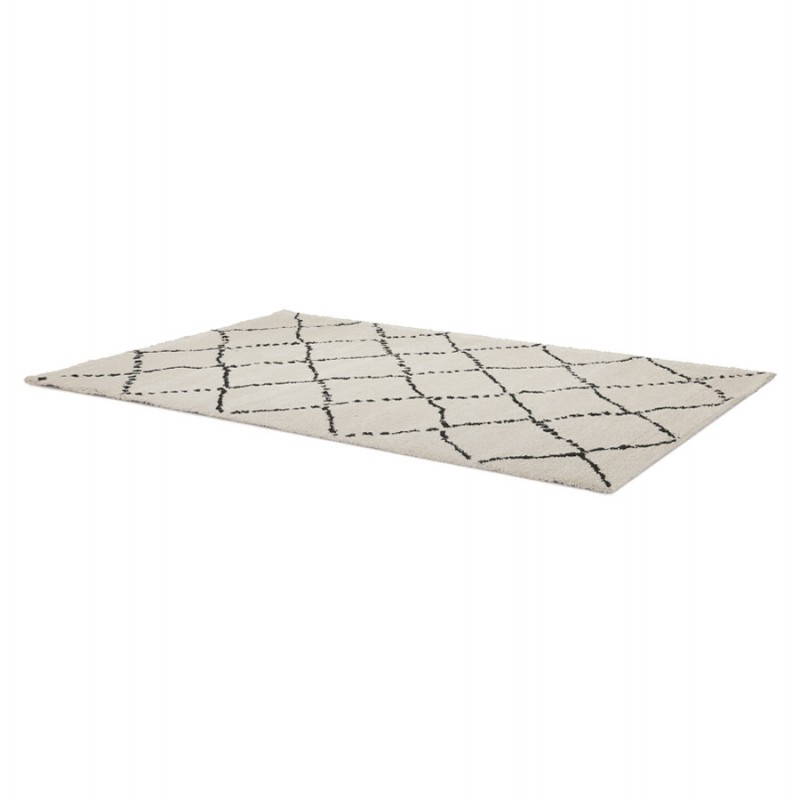 Berber rectangular design rug in polypropylene MAYA (240x330 cm) (beige) - image 60930
