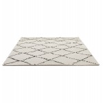 Berber rectangular design rug in polypropylene MAYA (200x290 cm) (beige)