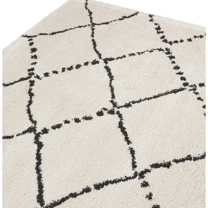 Berber rectangular design rug in polypropylene MAYA (120x170 cm) (beige) - image 60995
