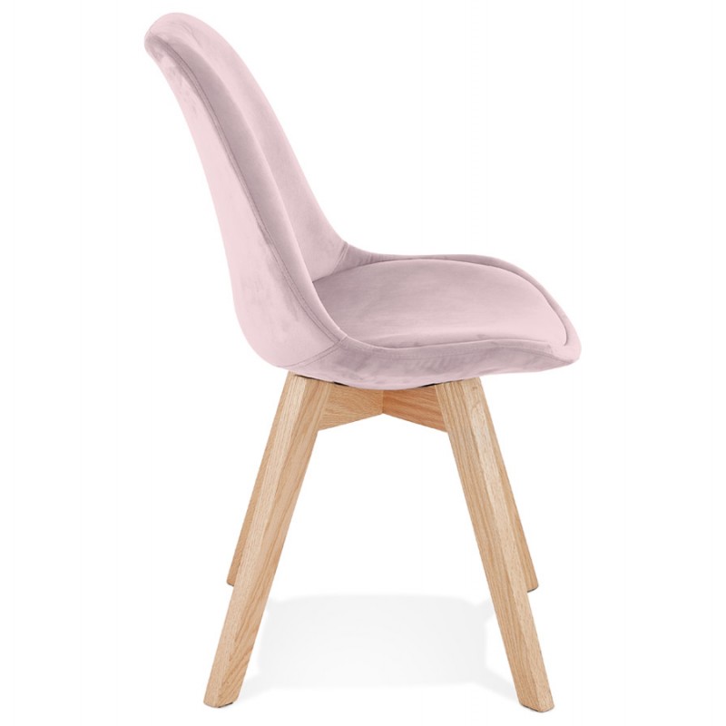 Vintage- und skandinavische Samt-Stuhlfüße aus Naturholz LEONORA (Rose) - image 61051