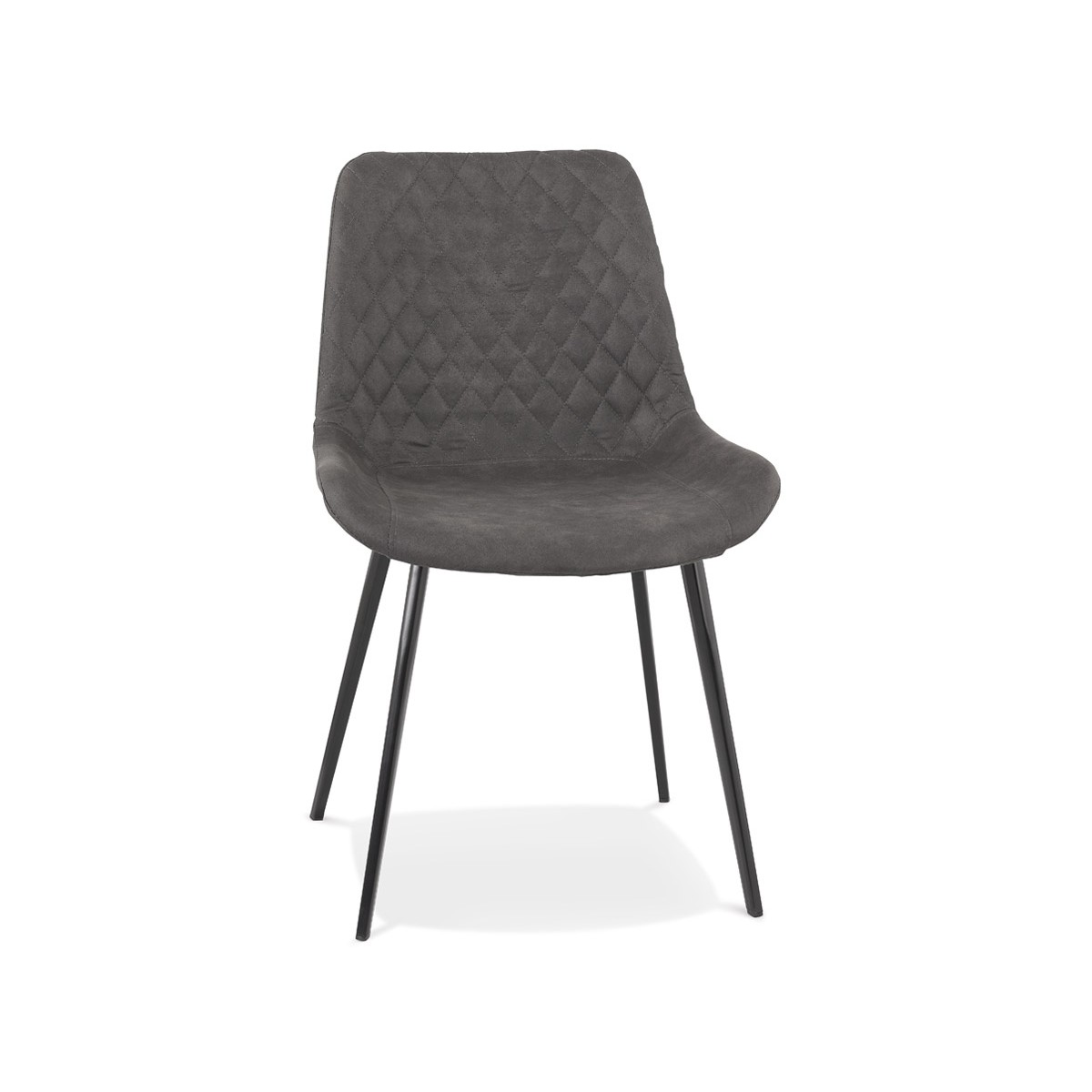 Vintage- und Retro-Stuhl aus schwarzem Metallfuß Mikrofaserfüße schwarz  JALON (dunkelgrau) - AMP Story 9434