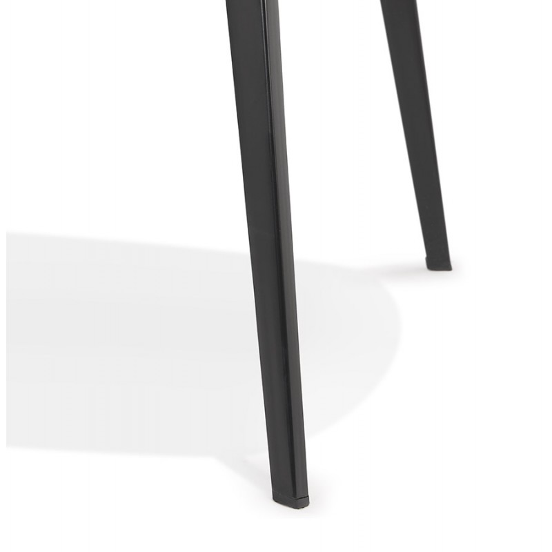Vintage- und Retro-Stuhl aus schwarzem Metallfuß Mikrofaserfüße schwarz JALON (dunkelgrau) - image 61166