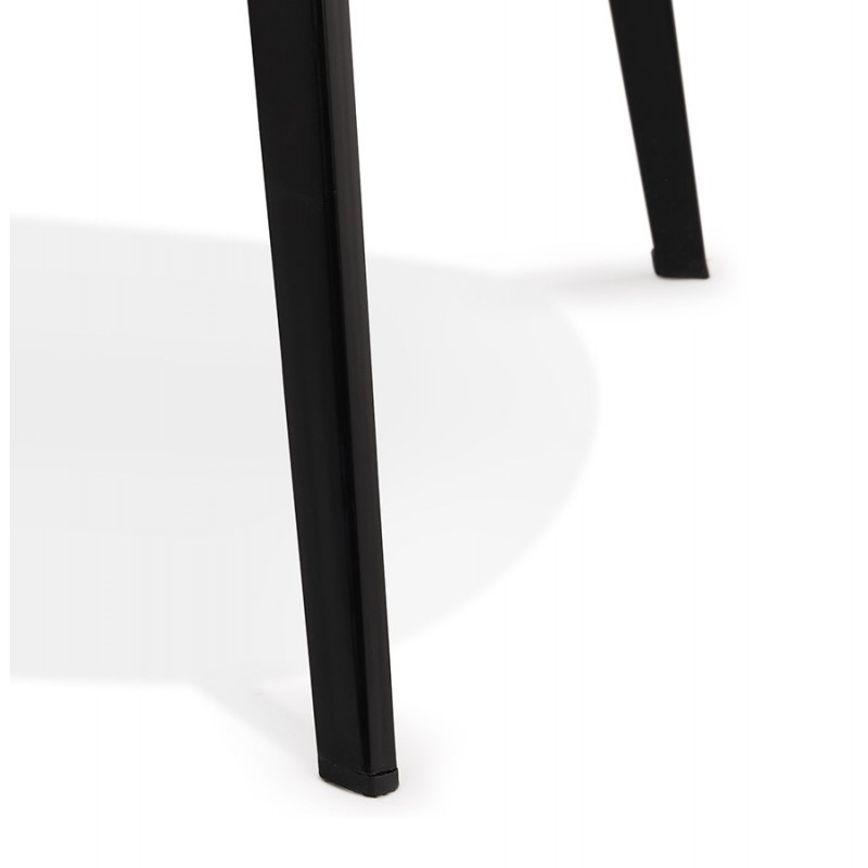 Chaise vintage et rétro en microfibre pieds métal noirs JALON (marron) - image 61179