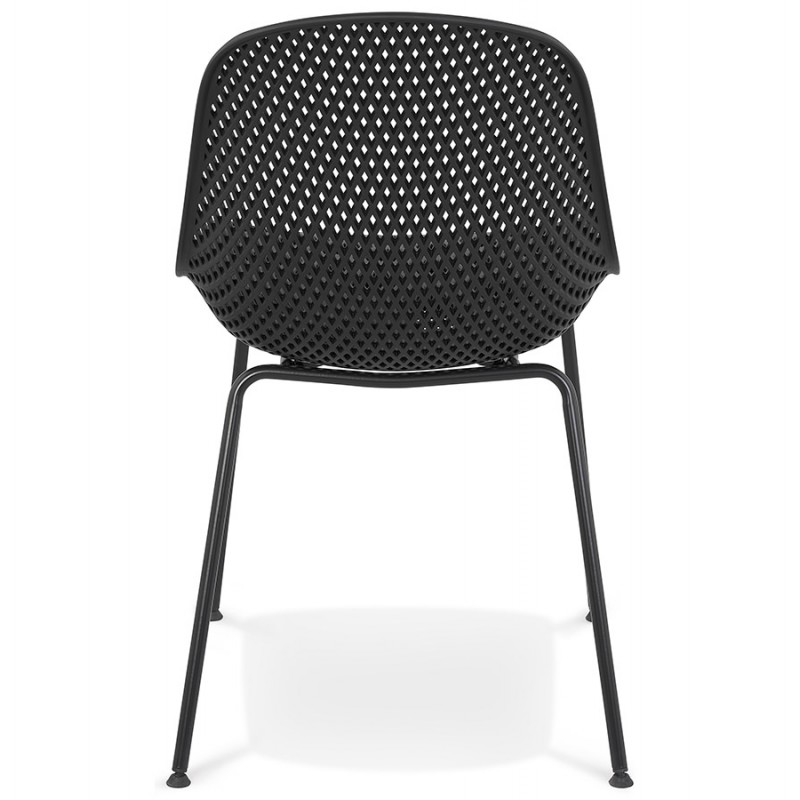 Chaise design en métal Intérieur-Extérieur pieds métal noir FOX (noir) - image 61184