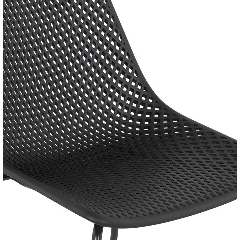 Design-Stuhl aus Metall Indoor-Outdoor-Füße Metall schwarz FOX (schwarz) - image 61185