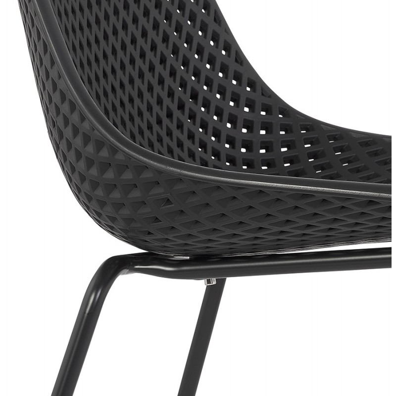 Chaise design en métal Intérieur-Extérieur pieds métal noir FOX (noir) - image 61188