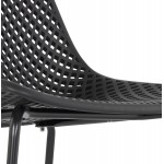 Design chair in metal Indoor-Outdoor feet metal black FOX (black)