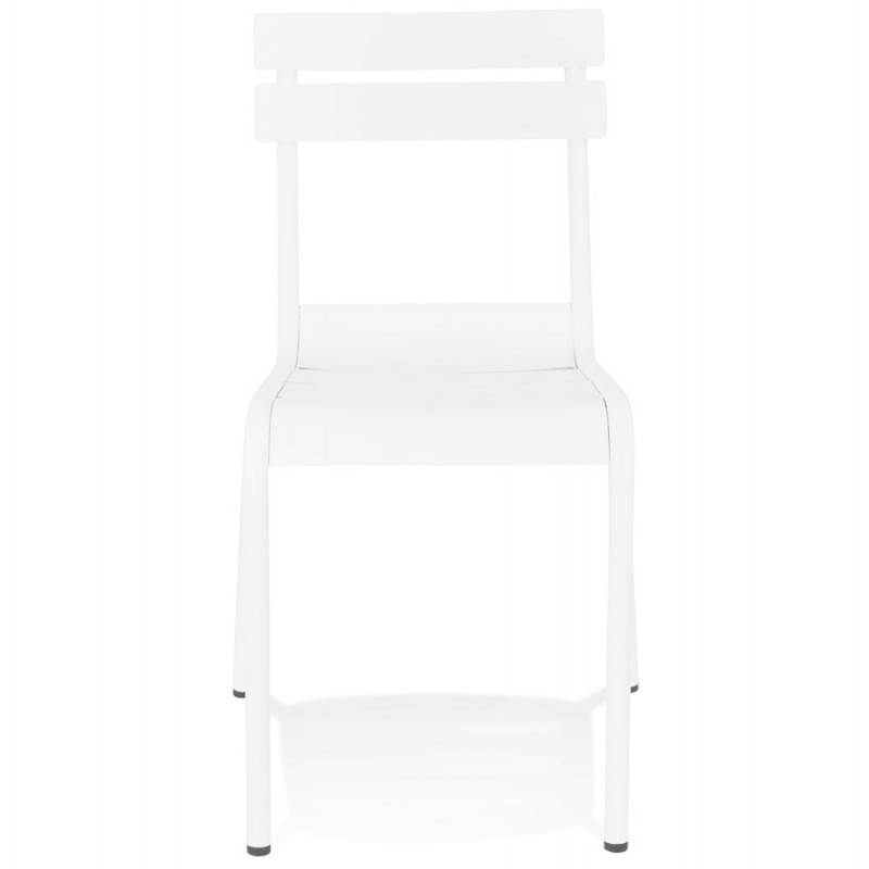Chaise en métal rétro et vintage empilable NAIS (blanc) - image 61240
