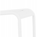 Chaise en métal rétro et vintage empilable NAIS (blanc)