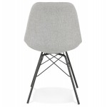 Industrial style chair in fabric and black legs DANA (grey)
