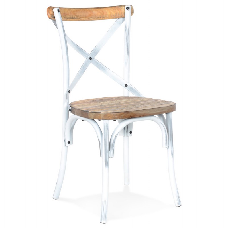 Kitchen chair in aged effect wood RANCH (natural) - image 61355