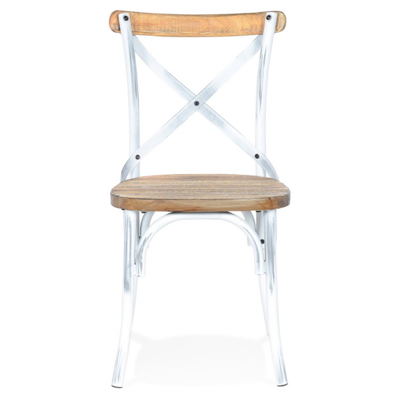 Kitchen chair in aged effect wood RANCH (natural) - image 61356