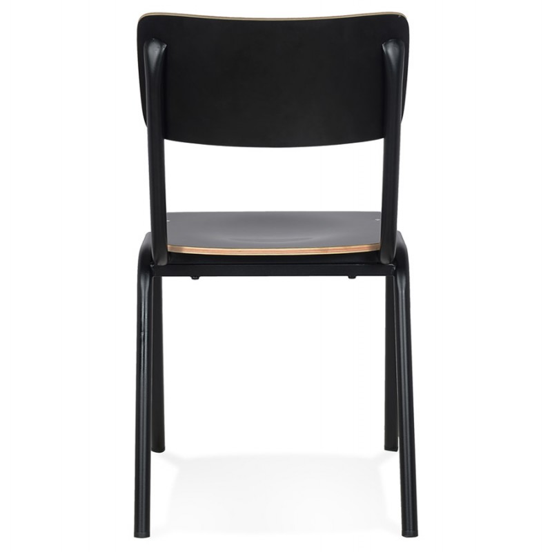 Kitchen chair in retro and vintage formica black feet MAYA (black) - image 61365
