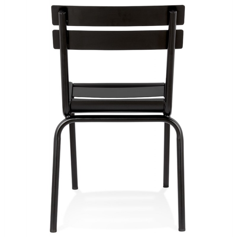 Retro and vintage stackable metal chair NAIS (black) - image 61373