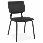 Vintage and industrial chair black feet CYPRIELLE (black)