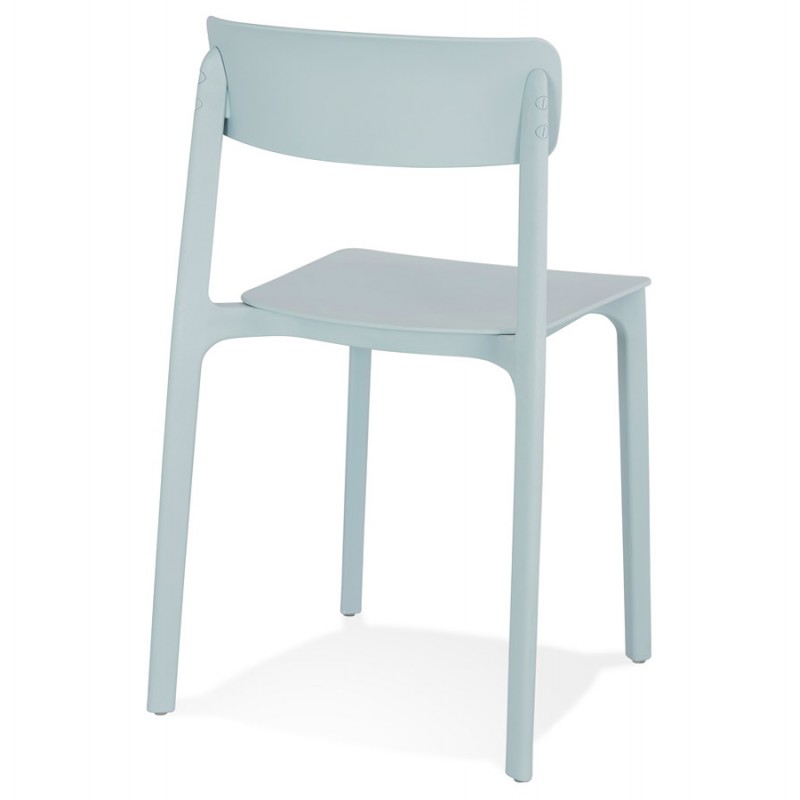 Chaise design en polypylène Intérieur-Extérieur SILAS (bleu) - image 61488