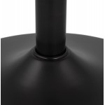 Tabouret de bar réglable rotatif et vintage et velours pied métal noir CARLO (Rose)