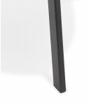 Taburete de bar de diseño en pies de microfibra metal negro PAULA (gris oscuro)