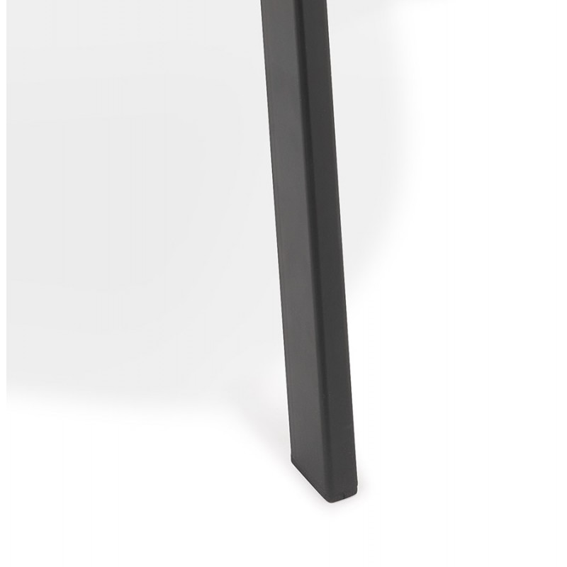 Design bar stool in microfiber feet metal black PAULA (dark gray) - image 61726