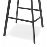 Snack stool mid-height design microfiber feet metal black PAULA MINI (brown)