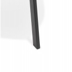 Tabouret snack mi-hauteur design en microfibre pieds métal noir PAULA MINI (marron)