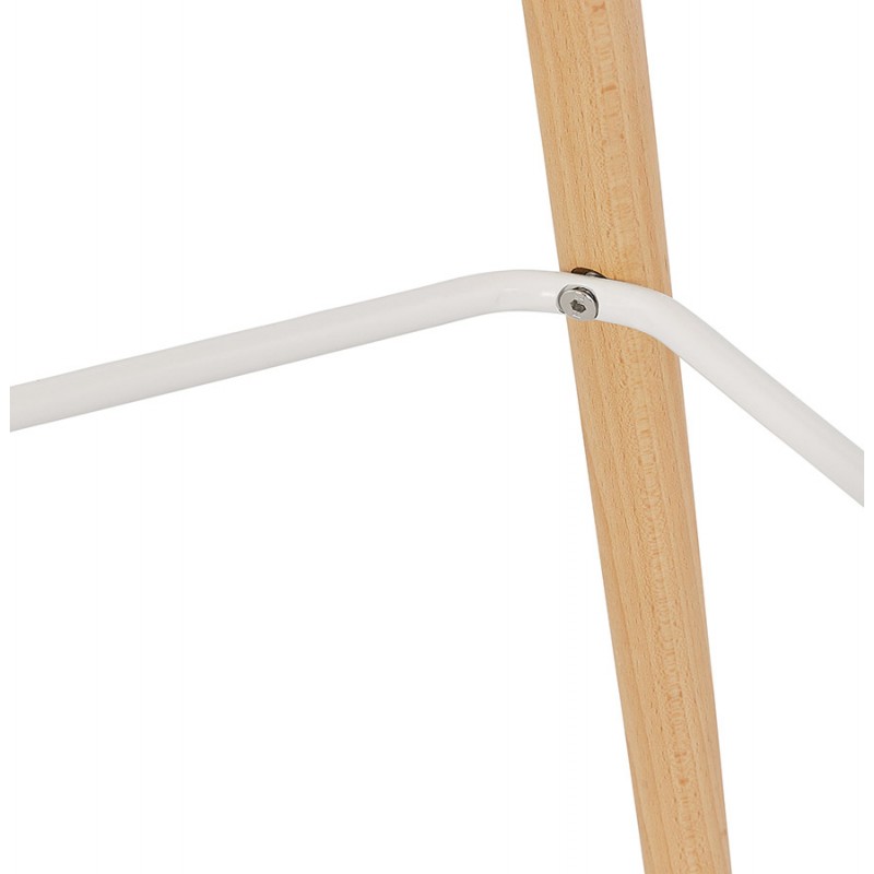 Taburete snack de diseño de altura media en pies de polipropileno madera natural LUNA MINI (blanco) - image 61777