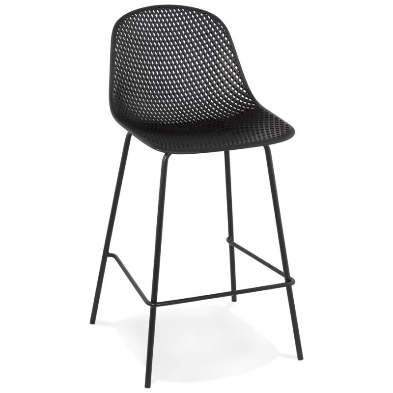 Snack stool mid-height metal Indoor-Outdoor feet metal MAXENCE MINI (black) - image 61791