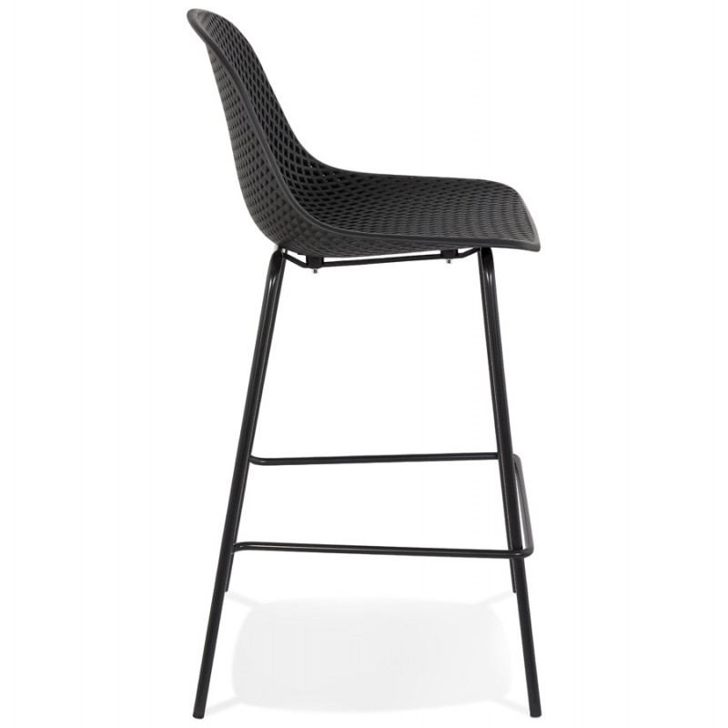 Snack stool mid-height metal Indoor-Outdoor feet metal MAXENCE MINI (black) - image 61793